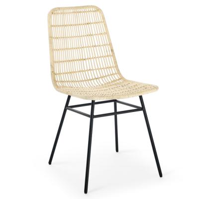 China Direct Paper Rope Seat Manufacturer Paper Rope Weaving Seat Rattan Weaving Fashionable Leisure Dining Chair Wicker Bar Chair for sale