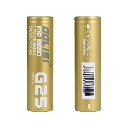 China Wholesale Home Appliances 18650 G25 2500mah Lithium Battery 3.7V Lithium Cells Rechargeable for sale