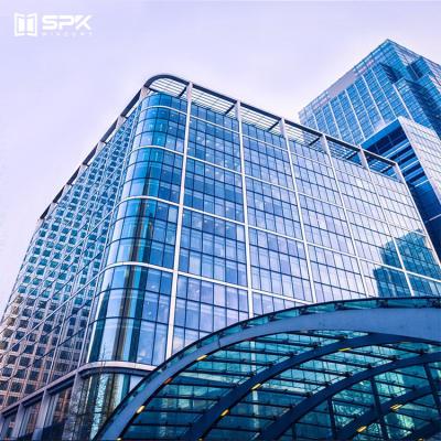 China Low e contemporary glass insulated glass curtain wall of skyscraper for sale