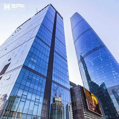 China Unitized Glass Price Facade Curtain Walls Stick System Curtain Wall Modern Construction Aluminum Structural Glass Price for sale