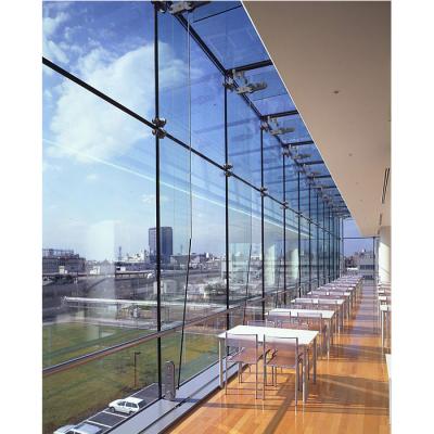 China Modern Dot Fixing Frameless Glass Curtain Wall for sale