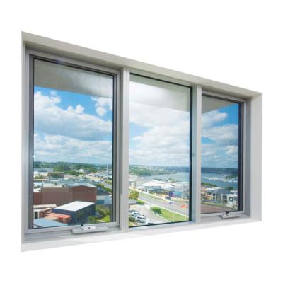 China Residential Swing NZS4211 Nz Standard Double Glazed Exterior Awning Window With Fixed Panels for sale