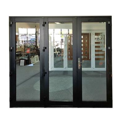 China Sound Insulation SPK Windows Heavy Duty Aluminum Bi Double Folding Door Australian Glass Aluminum Fold Door for sale