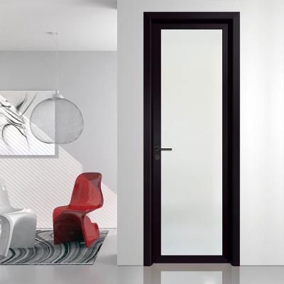 China Sound Insulation Aluminum Security Frosted Casement Glass Door Hinged Door For Bedroom And Bathroom for sale