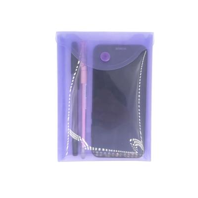 China Convenient Clear PP Waterproof A6 Plastic Document Envelopes Folder Pocket Folders With Snap Button for sale