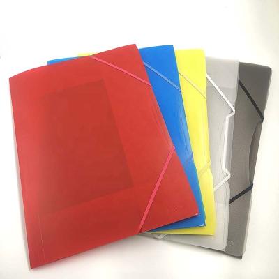 China Hot Selling Latest A3 Recyclable PP Plastic PP Waterproof Transparent Folder With Elastic for sale