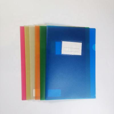 China Best Price Eco - Friendly Transparent PP Waterproof A4 L Shape Document Clear Pocket Folder for sale