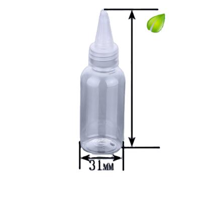 China Plastic twist cap 40ml pet bottle with long nose cover cap/plastic twist cap bottle/glue bottle for sale