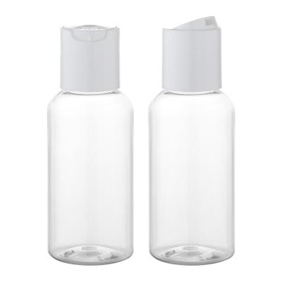 China Wholesale 70ml 80ml 100ml 120ml Empty Cosmetic Plastic PET Squeeze Lotion Bottle With Disc Top Cap for sale