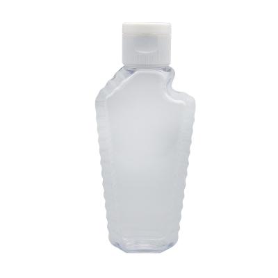 China 70Ml Plastic Empty Shower Gel Bottle Travel Size Cosmetic Clear Shampoo Bottles With Flip Cap for sale