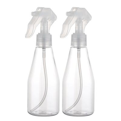 China 200ml Empty Clear Cosmetic Plastic PET Lotion Spray Bottle With Mini Trigger for sale