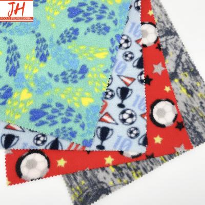 China FDY Anti-Static Printed 100% Polyester Factory Supplier For Garment And Home Textile Side Brushed Fleece Anti-Pilling One for sale