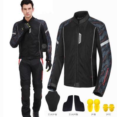 China 2021 SCOYCO Motorcycle Men's Motocross Suit Breathable Summer Motorcycle Protective Moto Racing Jacket With CE Protector for sale