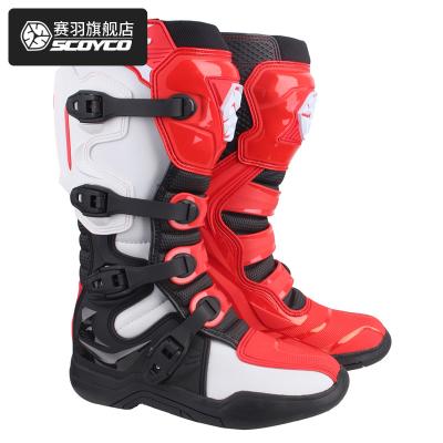 China SCOYCO Long Waterproof Leather Motocross Racing Motorcycle Riding Off-Road Motorcycle Riding Long Knee High Shoes Protective Gear Boots for sale