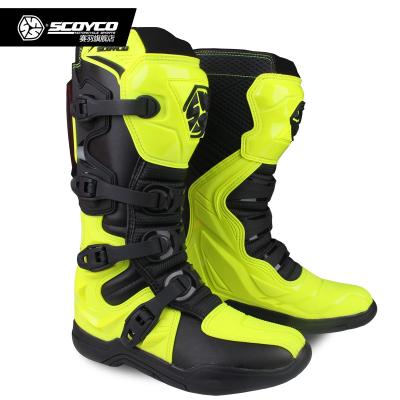 China Insulative SCOYCO MBM003 Motorcycle Motocross ATV Boots High Top Motorcycle Off-road Knee Long Motorcycle Shoes Mens Racing Safety CE for sale