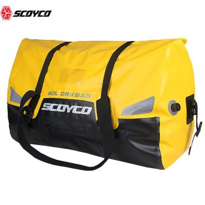 China SCOYCO Gas Valve Rear Seat Motorcycle Bags MBX/MTB/ATV 60L Waterproof Casual Luggage Dakar Collect Waterproof Bag for sale