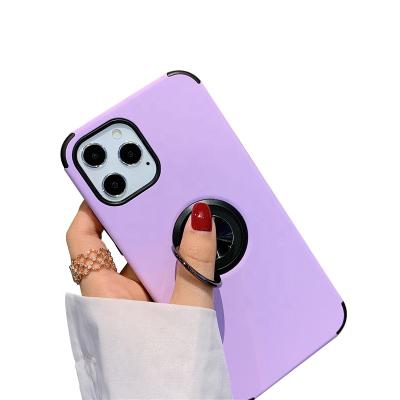 China Hot Selling Anti-fall 2 in 1 with Ring Stand Hard PC + Soft TPU Sublimation i11 Custom Cell Phone Case For i Phone 12 Max Pro for sale