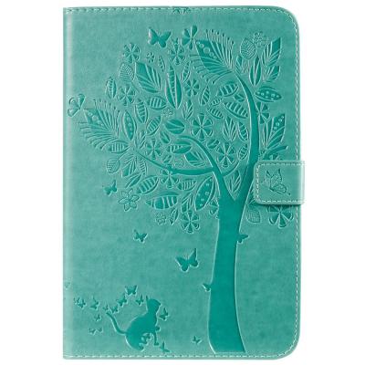 China Hot Selling Anti-drop Cat And Tree Pattern With Card Slot Customized Leather Pad i Mini Pro Tablet 11 10.2 12.9 2021 Case For Computer ipad air pro for sale