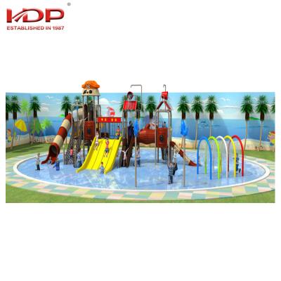 China Large of 3-14 years old plastic pool water play equipment kids park water slide for swimming pool for sale