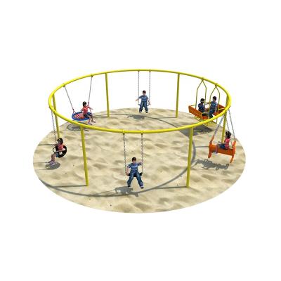 China Good Quality Plastic Playground Round Garden Swing With Multi-shape Swing Chairs for sale