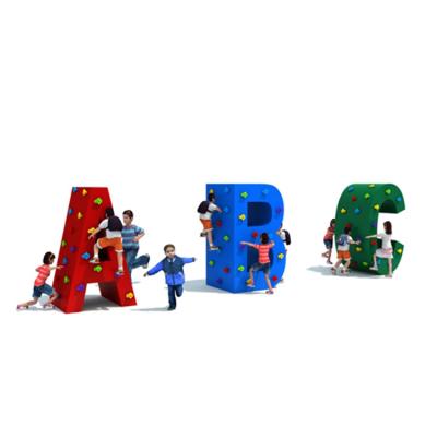 China 3-12 Years Kids Outdoor Play Alphabet Train Wall Climbing Equipment for sale