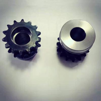 China Hotels 40B14T Chain Sprocket Motor Steel Industrial Double Sprocket For Conveyor Parts for sale