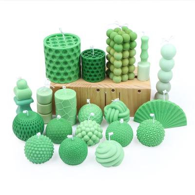 China Fusimai Viable Silicone Molds Cylindrical Ball Rubik's Ball Rubik's Cylindrical Aromatherapy Soap Mold Geometric Shapes Honeycomb Cube Candle Mold for sale