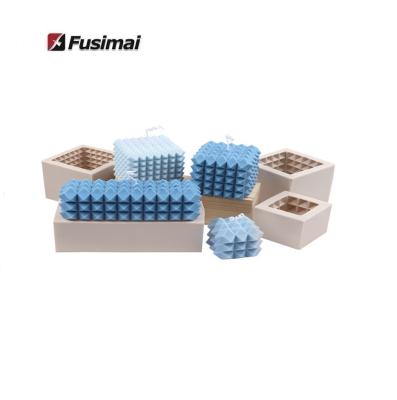 China Fusimai Geometry 3D Bubble Candle Mold Viable Square Cubic Diamond Rubik' S Cube Silicon Candle Mold for sale