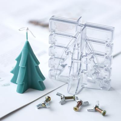 China Sustainable Fusimai Diy Manual Christmas Tree Aromatherapy Candle Plastic Cross Plastic Acrylic Mold for sale