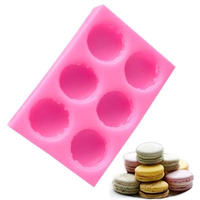 China Fusimai Viable Diy Baking Double And Single Layer Flip Chocolate Cake Decoration Macaron Silicone Molds 6 for sale