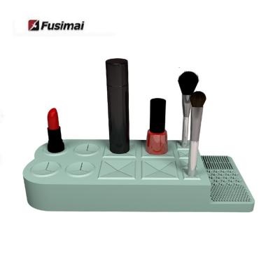 China Fusimai Cosmetics Box Eyebrow Pencil Viable Desktop Lip Annotate Multi-grid Creative Silicone Lipstick Storage Holder for sale