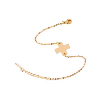 China Christian Stainless Steel Charm Expandable Adjustable Bracelet Custom Cross Inspired Women's Bracelet FASHIONABLE Jewelry for sale