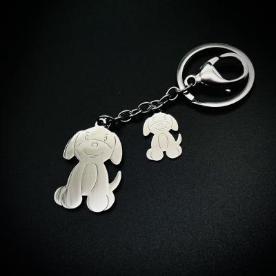 China High Quality Handsome Dog Stainless Steel Custom Key Chain With Logo Key Chain for sale