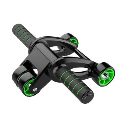 China Body Buliding Abdominal Muscle Shaping Ab Workout Roller Fitness Equipment Green Gym Set Ab Wheel Women With 3 Wheel for sale