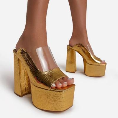 China 2022 Fashion Trend New Style Shoes Heeled Sandals Women's Pumps Platform Heels Wedge Shoes for sale