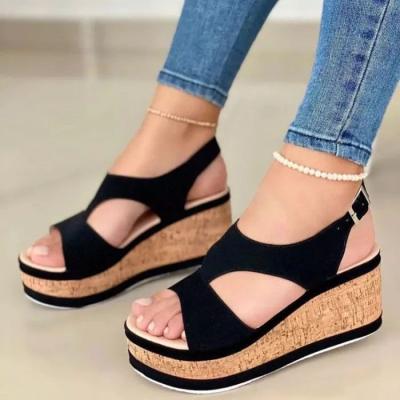 China Fashion Trend Women's Sandals 2022 Heels Woman Platform New Wedges Shoes Ladies Summer Sandals Beach Sandals Plus Size 35~43 for sale