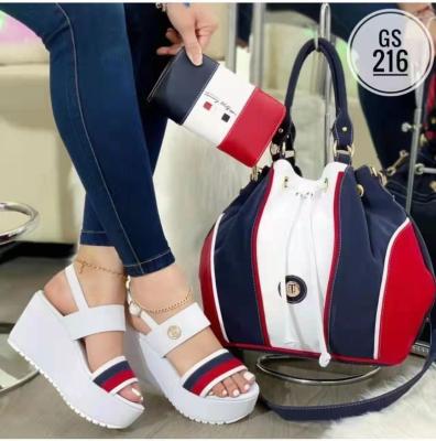 China Fashion trend shoe set the new 2022 summer designer sandals for women wedge shoes for sale