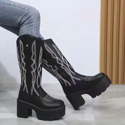 China 2022 Fashion Trend New Arrivals Winter Platform Boots Boots Women Leather Shoes High for sale