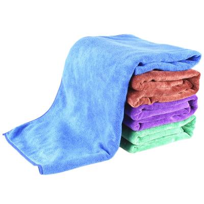 China OEM Microfiber Cleaning Cloths Car Kids Safe Super Absorbent Kitchen Towel, Quick Dry Bath Towel Brown 30cm*70cm 400gsm for sale