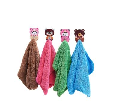 China Professional Wholesale Child Safe Thicken Kitchen Microfiber Towels Car Cleaning Towel Pink 30cm*70cm 400gsm for sale