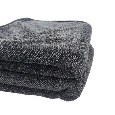 China 60*90cm Home Drying Towel Microfiber Car Cleaning Cloth Gray Color for sale