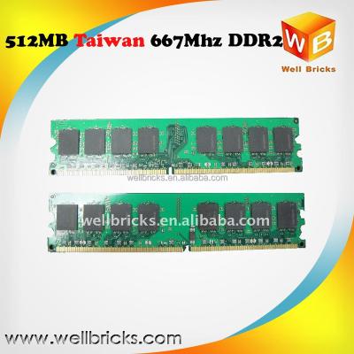 China Desktop Best Price in Taiwan DDR2 667 512MB 32x8 PC2-5300 BULK RAM for sale