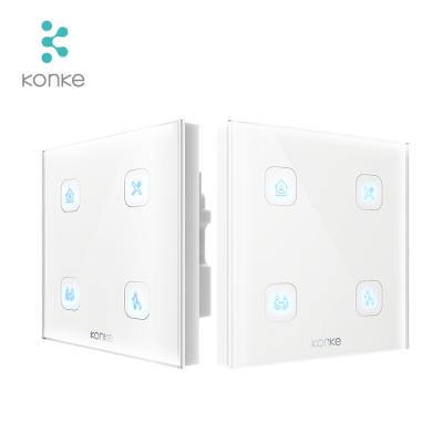 China Zigbee 3 Band Smart Group Control Konke Home System Switch Stage Switch App Remote Control for sale