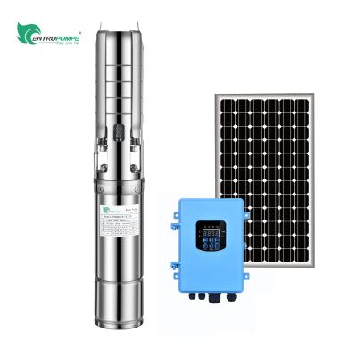 China Agriculture 3 Inch 600W 48V DC Solar Pump Stainless Steel Impeller Deep Well Pump for sale