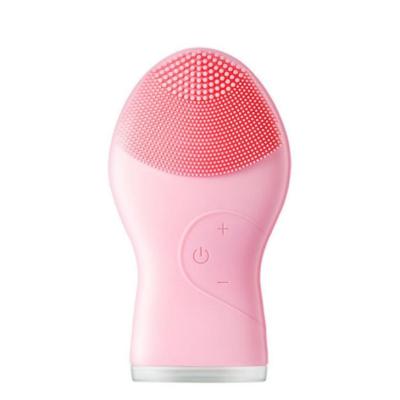 China Ultrasonic Mini Rechargeable Facial Brush Girl Use Silicone Electric Pore Cleaning for sale