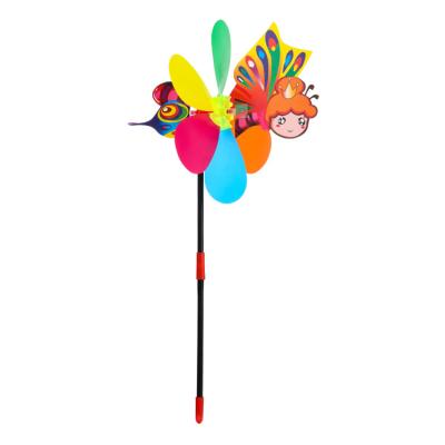 China 2021 Multi Style Mixed Decoration Children's Family Outdoor Decorations Hand Windmill Hand Toy Windmill for sale