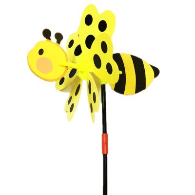 China Insect Outdoor Windmill Decorations Bee Body Rotation Mini Children's Toys Gardening Windmill for sale