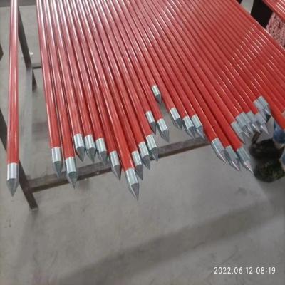 China rotes FRP Rod vertikales Pole festes Glasfiberstab 1600mm Längen- zu verkaufen