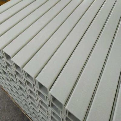 China 55x28x4mm FRP U Channel With Smooth Surface Of Wearing Resistant Light Grey for sale