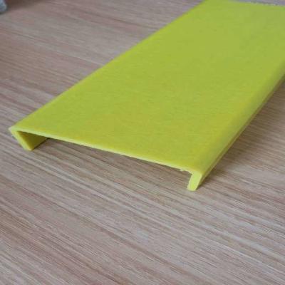 China 50x30x3mm Smooth FRP U Shape Channel Wrapped By Polyester Veil Wearing Resistant for sale